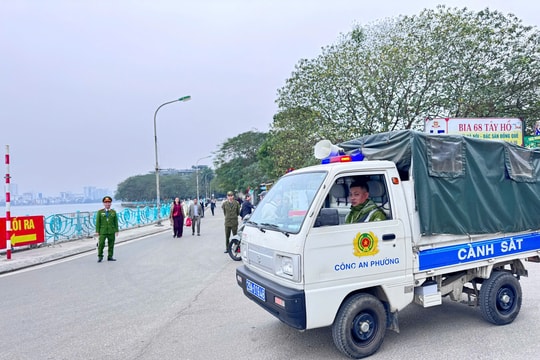 Công an phường Tây Hồ giữ vững trật tự đô thị và an ninh địa bàn ngay từ đầu năm