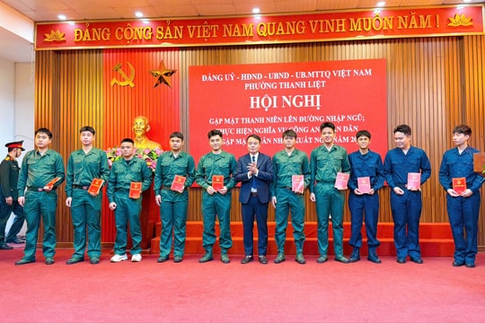 Thanh Liệt gặp mặt thanh niên lên đường nhập ngũ năm 2026