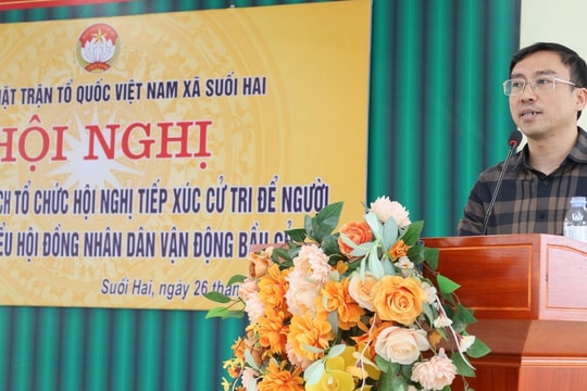 Suối Hai triển khai kế hoạch tiếp xúc cử tri phục vụ bầu cử HĐND xã