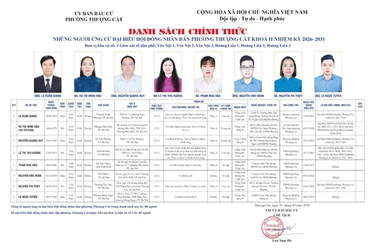 Thượng Cát công bố danh sách người ứng cử đại biểu HĐND phường