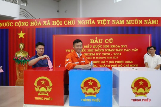 Hơn 2.800 cử tri ngành Dầu khí bầu cử sớm tại phường Tam Thắng