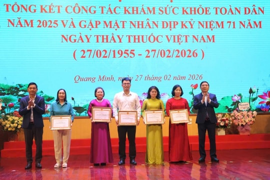 Xã Quang Minh gặp mặt kỷ niệm 71 năm ngày thầy thuốc Việt Nam