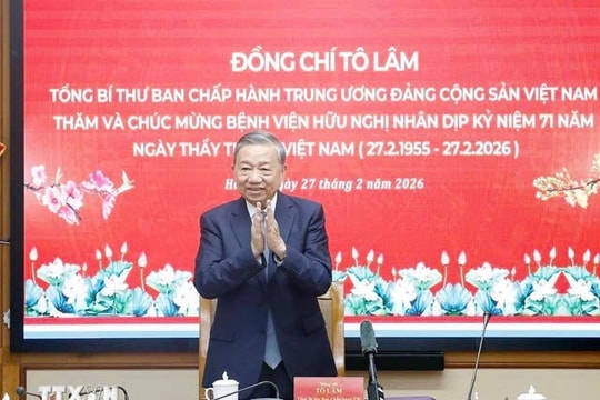 Toàn văn phát biểu của Tổng Bí thư Tô Lâm tại Bệnh viện Hữu Nghị nhân kỷ niệm 71 năm Ngày Thầy thuốc Việt Nam