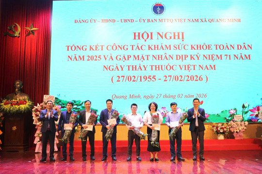 Xã Quang Minh: gặp mặt kỷ niệm 71 năm Ngày Thầy thuốc việt Nam