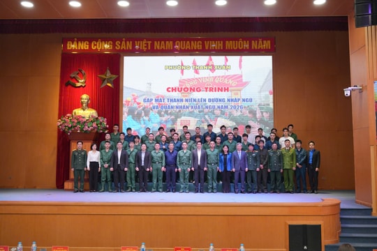 32 thanh niên phường Thanh Xuân sẵn sàng lên đường nhập ngũ năm 2026