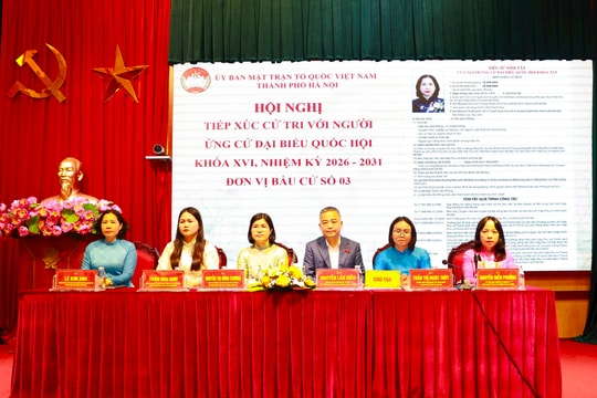 Hà Nội: Ứng cử viên đại biểu Quốc hội khóa XVI - Đơn vị bầu cử số 3 tổ chức vận động bầu cử
