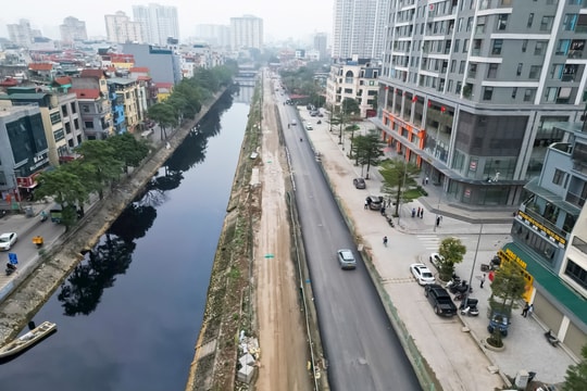 600m đường Nguyễn Cảnh Dị dần thay “áo mới” sau nhiều năm xuống cấp
