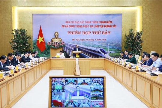 Thủ tướng chủ trì phiên họp thứ 7 Ban Chỉ đạo các công trình, dự án lĩnh vực đường sắt