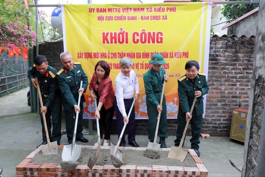 Xã Kiều Phú khởi công xây dựng nhà ở cho gia đình tân binh Đỗ Văn Triệu
