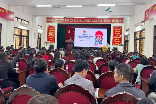 Xã Đan Phượng tập huấn nghiệp vụ cho hơn 260 thành viên làm nhiệm vụ bầu cử