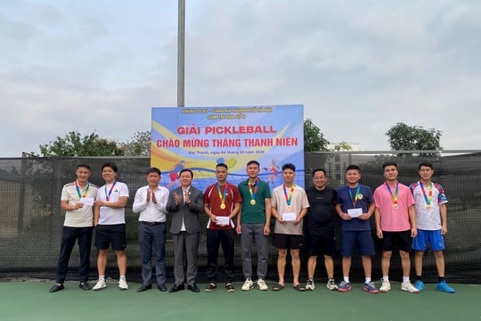 Sôi nổi giải pickleball của Cảnh sát phòng cháy, chữa cháy Hà Nội