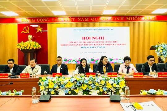 Ứng cử viên đại biểu HĐND phường Kim Liên tiếp xúc cử tri