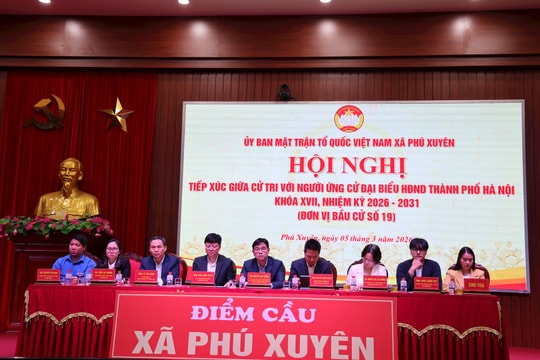Cử tri đơn vị bầu cử số 19 tiếp xúc ứng cử đại biểu HĐND thành phố Hà Nội nhiệm kỳ 2026-2031