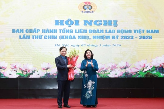 Đồng chí Nguyễn Anh Tuấn được bầu làm Chủ tịch Tổng Liên đoàn Lao động Việt Nam