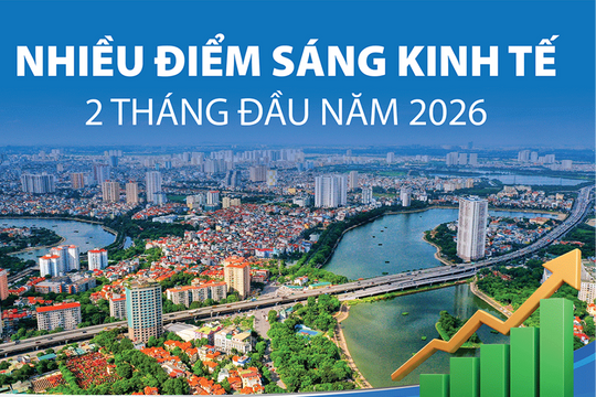 Nhiều điểm sáng kinh tế 2 tháng đầu năm 2026