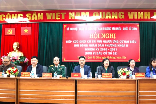 Ứng cử viên HĐND phường Văn Miếu - Quốc Tử Giám tiếp xúc cử tri