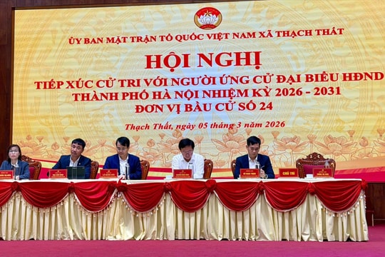 Ứng cử viên đại biểu HĐND thành phố Hà Nội tiếp xúc cử tri đơn vị bầu cử số 24