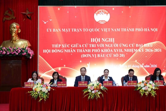Các ứng cử viên đại biểu HĐND thành phố Hà Nội - đơn vị bầu cử số 20 vận động bầu cử