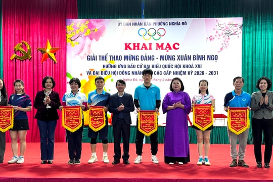 Sôi nổi khai mạc giải thi đấu thể thao phường Nghĩa Đô