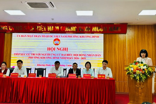 Ứng cử viên đại biểu HĐND phường Khương Đình cam kết hành động vì dân