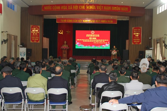 Hội Cựu chiến binh xã Mỹ Đức tích cực tuyên truyền về bầu cử