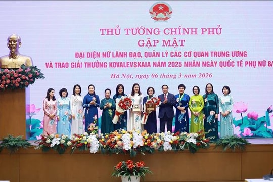Thủ tướng Phạm Minh Chính đề xuất tổ chức giải thưởng "Phụ nữ tài năng, sáng tạo và cống hiến”