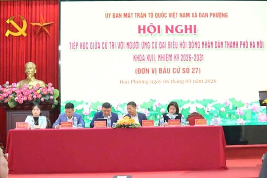 Ứng cử viên đại biểu HĐND thành phố Hà Nội tiếp xúc cử tri tại xã Đan Phượng, Ô Diên, Liên Minh