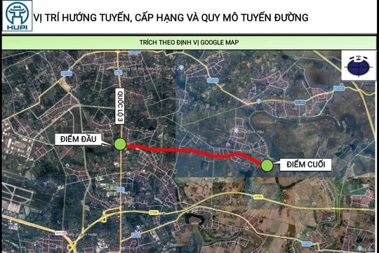 Sắp xây dựng tuyến đường rộng 50m nối hai xã Sóc Sơn và Đa Phúc