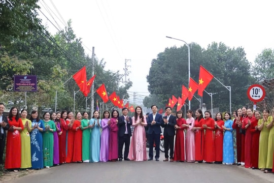 Rực rỡ “Đường cờ Tổ quốc” tại xã miền núi Ba Vì