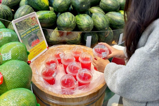 Doanh nghiệp bán lẻ hỗ trợ tiêu thụ dưa hấu Gia Lai