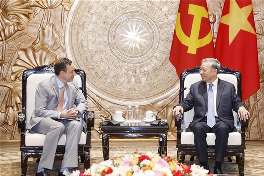 Tổng Bí thư Tô Lâm tiếp Chủ tịch kiêm Tổng Giám đốc điều hành Tập đoàn GE Vernova (Hoa Kỳ)