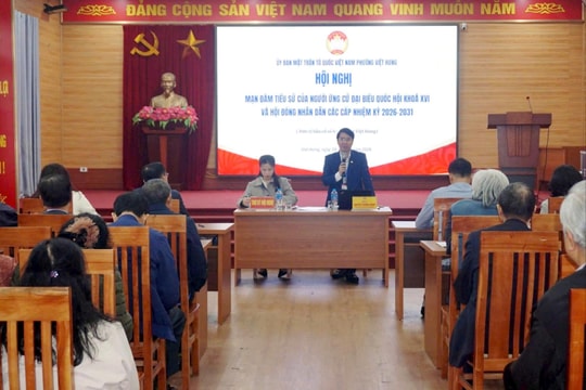Phường Việt Hưng đẩy mạnh tuyên truyền bầu cử qua các hội nghị mạn đàm