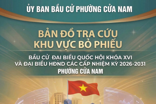 Bản đồ số tra cứu khu vực bỏ phiếu phường Cửa Nam