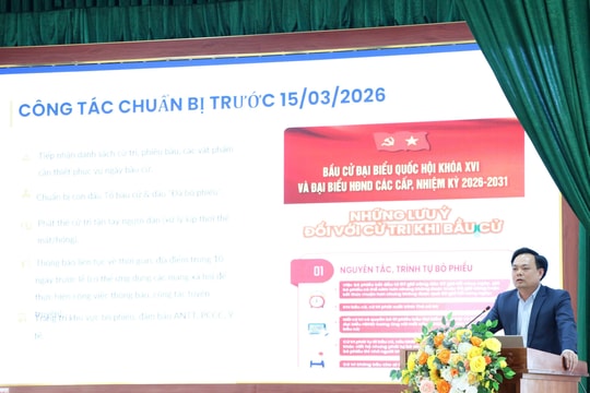 Xã Tam Hưng tập huấn nghiệp vụ công tác bầu cử