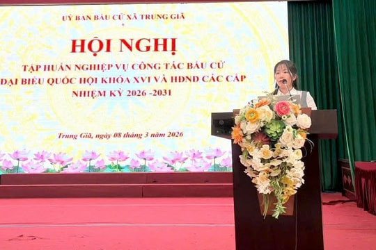 Xã Trung Giã sẽ ứng dụng phần mềm kiểm phiếu bầu cử tự động