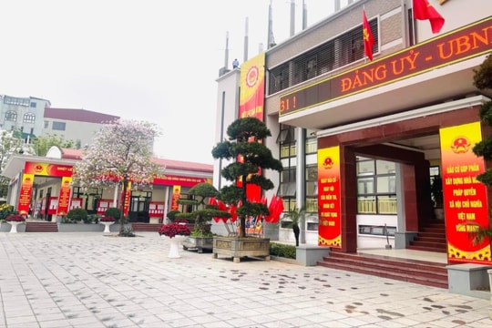 Xã Thiên Lộc trang hoàng rực rỡ chào mừng ngày bầu cử