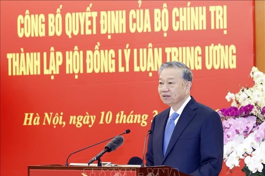 Tổng Bí thư Tô Lâm chủ trì Hội nghị công bố thành lập Hội đồng Lý luận Trung ương nhiệm kỳ 2026-2031