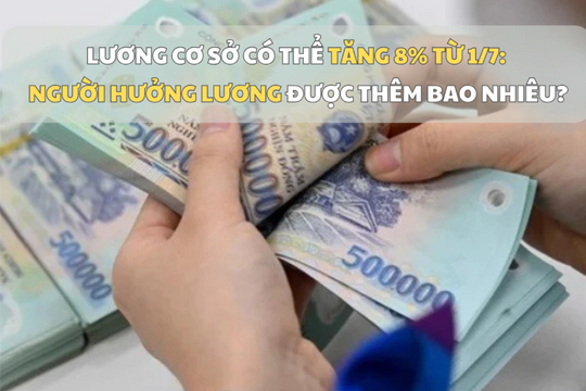 Lương cơ sở có thể tăng 8% từ 1-7: Người hưởng lương được thêm bao nhiêu?