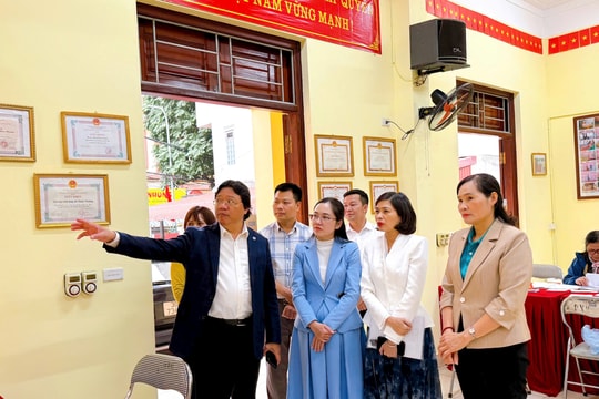 MTTQ thành phố Hà Nội kiểm tra công tác chuẩn bị bầu cử tại cụm thi đua số 2