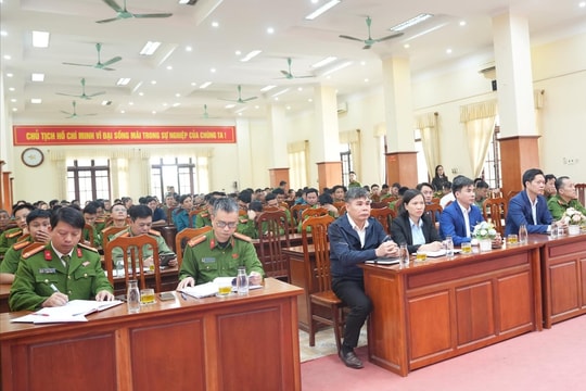 Xã Dương Hòa huy động 223 cán bộ, chiến sĩ đảm bảo an ninh trật tự khu vực bầu cử