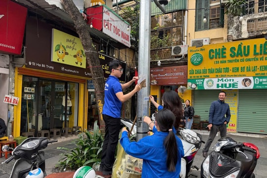 Phường Cửa Nam ra quân cao điểm bảo đảm trật tự đô thị phục vụ ngày bầu cử