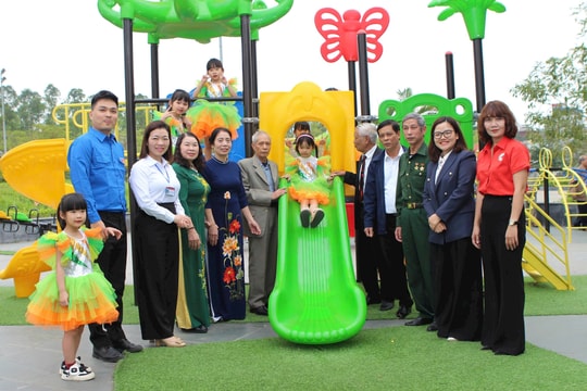 Phường Long Biên khánh thành sân chơi thiếu nhi tại vườn hoa Cự Khối
