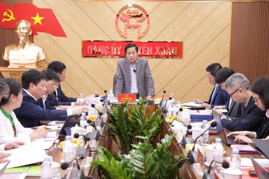 Đoàn kiểm tra của Bộ Chính trị làm việc với Đảng ủy xã Yên Xuân