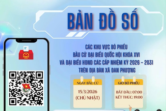 “Bản đồ số khu vực bỏ phiếu bầu cử” - dấu ấn của tuổi trẻ xã Đan Phượng