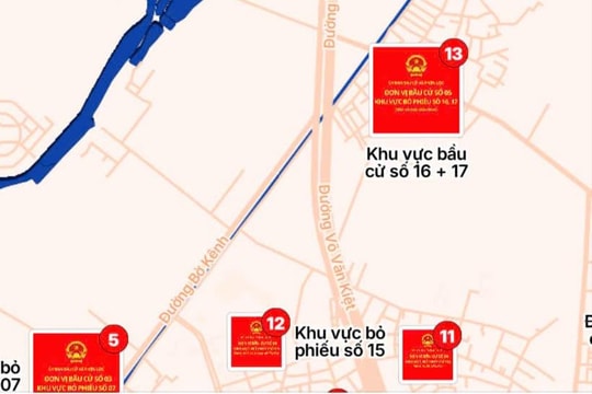 Xã Thiên Lộc ra mắt Bản đồ số tra cứu khu vực bỏ phiếu