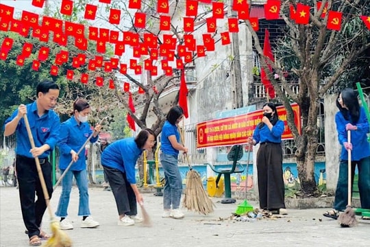Vân Đình tổng vệ sinh môi trường hướng tới ngày bầu cử