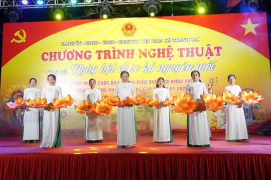 Xã Thanh Oai tổ chức chương trình nghệ thuật chào mừng ngày bầu cử