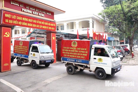 Phường Kiến Hưng triển khai lực lượng bảo đảm an toàn, an ninh trật tự cho cuộc bầu cử