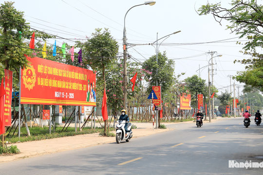 Xã Yên Lãng rực rỡ trước ngày bầu cử