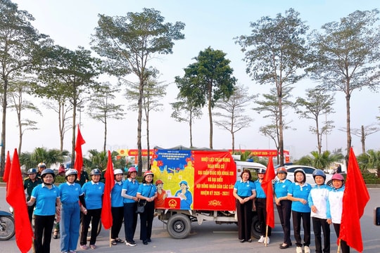 Thanh Liệt: Sôi nổi hoạt động tuyên truyền lưu động chào mừng ngày bầu cử